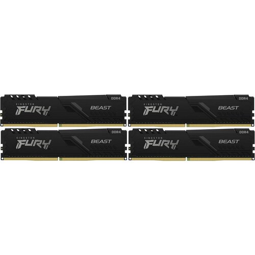 Оперативная память для компьютера Kingston Fury Beast DIMM 32Gb DDR4 3200 MHz KF432C16BBK432 1190500₽