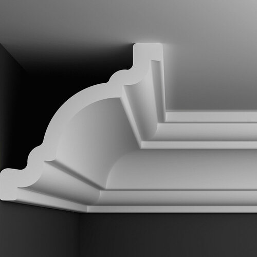 Плинтус потолочный дюрополимер Decostar (Декостар), 70х70х2000 мм, SK58 белый