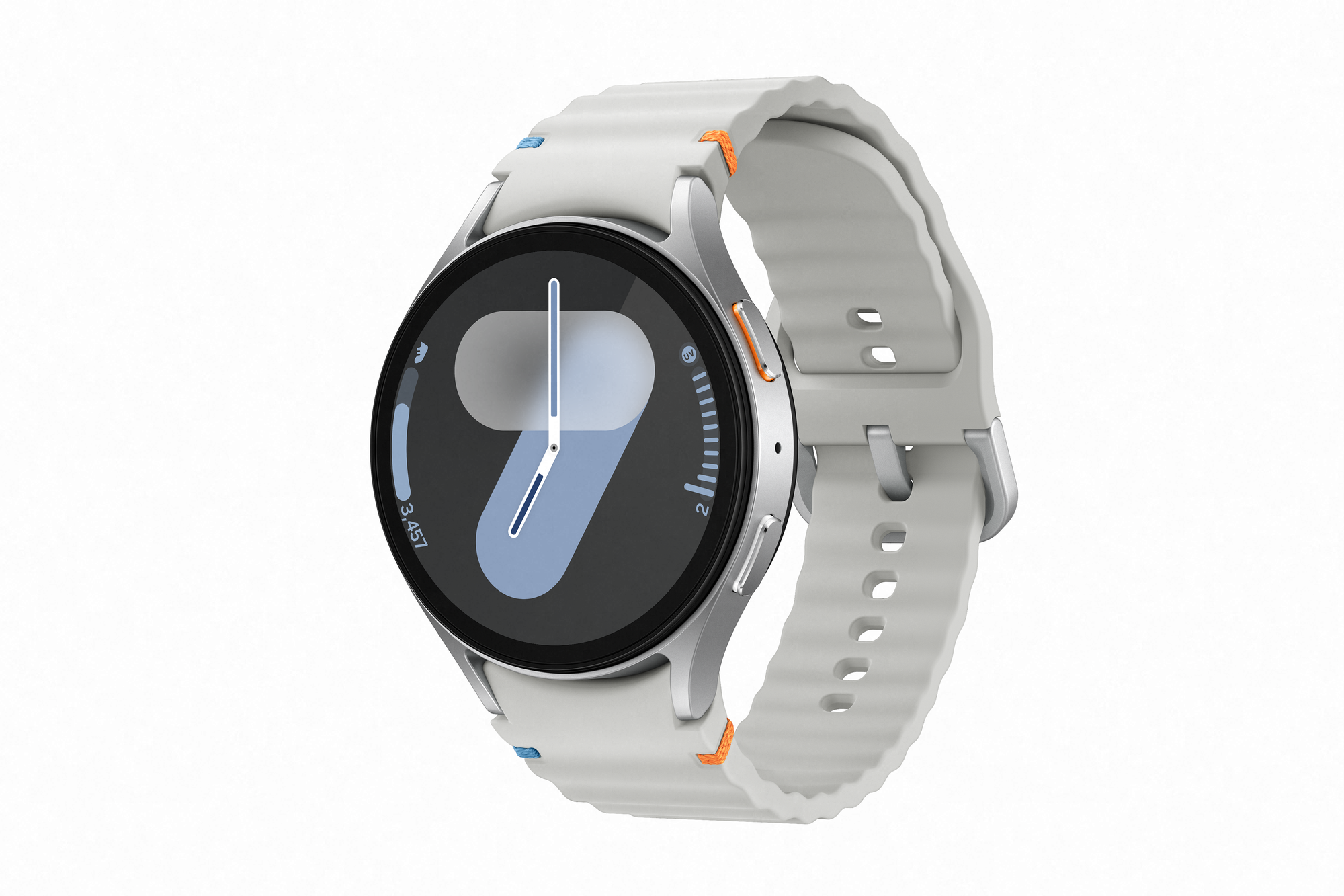 Умные часы Samsung Galaxy Watch 7, 44мм, Wi-Fi, LTE, сапфир, серебро