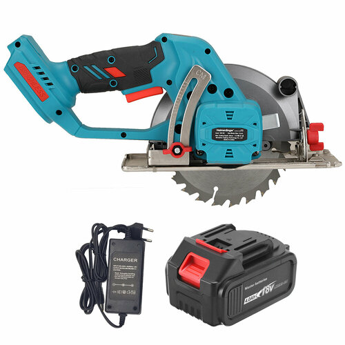 152 мм 6-дюймовая регулируемая беспроводная электрическая циркулярная пила Heimerdinger совместимая с аккумулятором Makita 18 В 1х4 Ач Li-Ion 8959₽