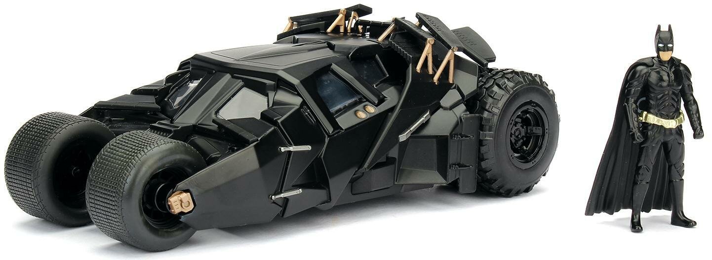 Модель машинки с фигуркой Jada Toys Бэтмобиль "Темный рыцарь" 2008 Batmobile Dark Knight 2008 124 + Фигурка Бэтмен Batman 7 см 98261