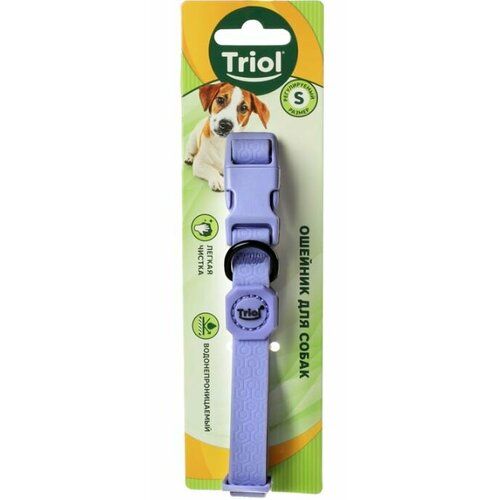 Ошейник из биотана для собак Triol "Матрица" S сиреневый 1,5х27х37 см