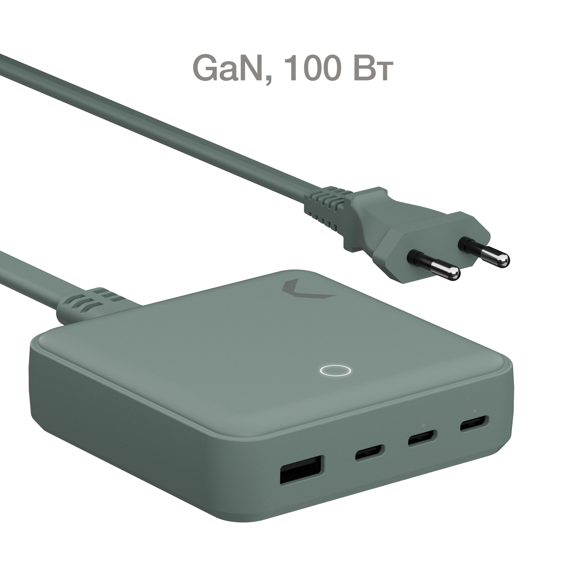Быстрое зарядное устройство Commo 100W Station Charger 3xUSB-C + 1xUSB-A, 100 Вт, Grey