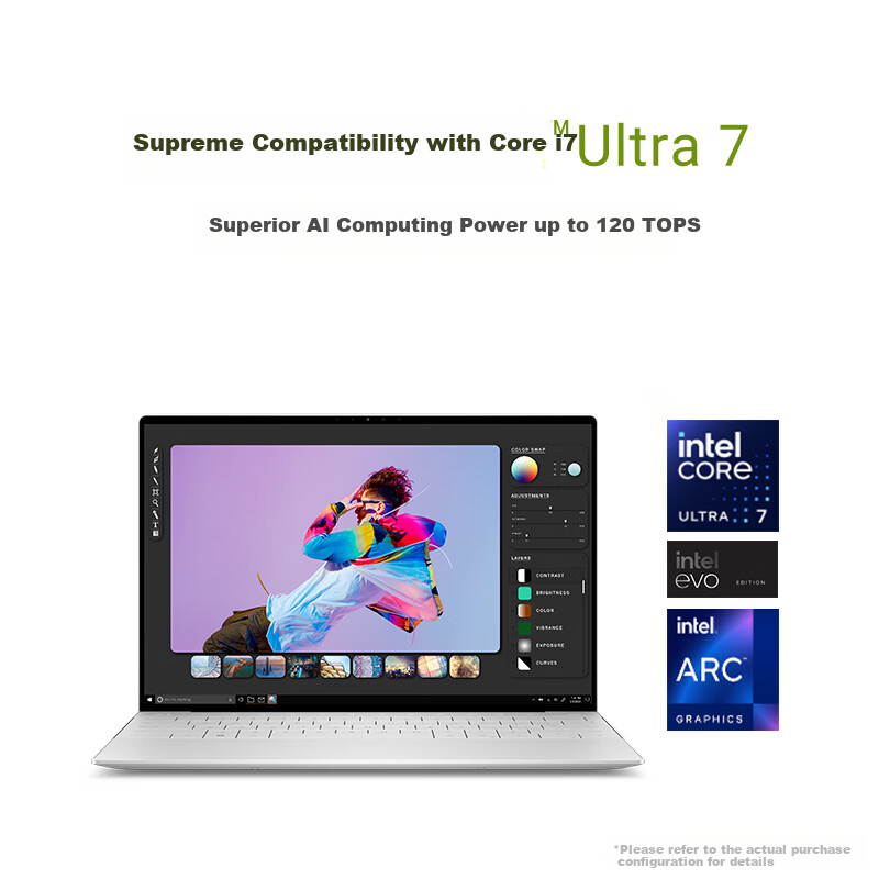 Ноутбук DELL XPS 13 9350 Ultra 7 2nd Gen AI 13.4' 2.8K OLED 256V 32G, XPS 13 9350, silver