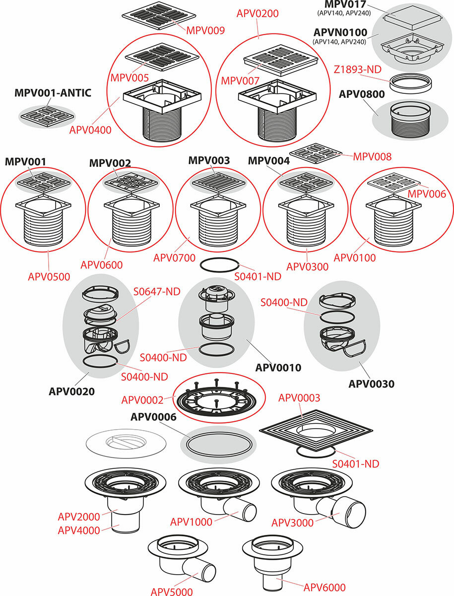 Душевой трап Alcaplast APV32 с решеткой - хром — фото 1