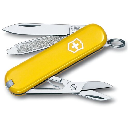 Нож-брелок Victorinox Classic, 58 мм, 7 функций, желтый