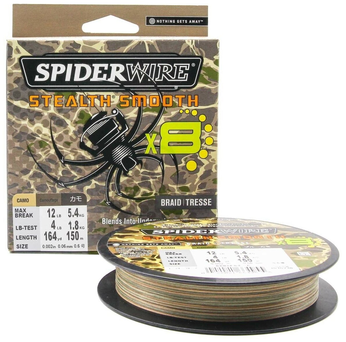 Spider Шнур Spiderwire Stealth Smooth 8 Braid 150м Камуфляжный 0.09мм 7.5кг