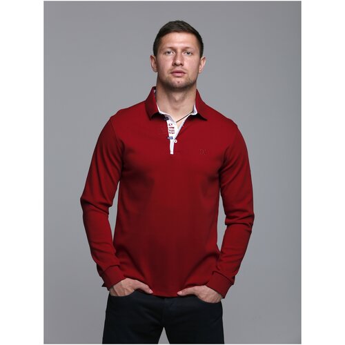 Поло ТД Коллекция, размер L, бордовый рубашка поло мужская с длинным рукавом и 3d принтом ёлки
