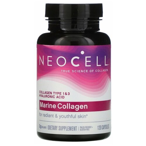 Neocell Marine Collagen (Морской коллаген) 120 капсул коллаген prime kraft marine collagen caps 180 капсул нейтральный