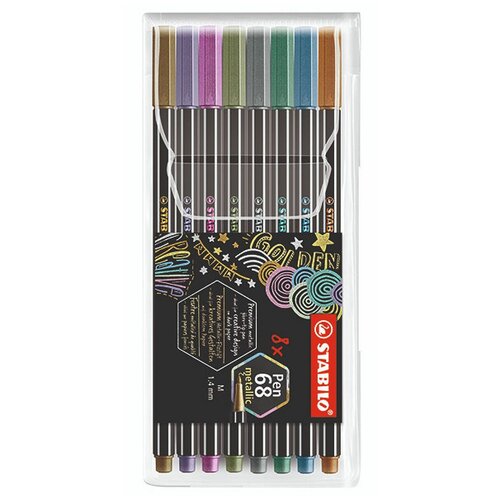 Фломастеры Stabilo Pen 68. Metallic, 8 цветов