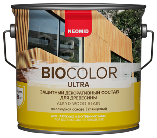 Neomid Bio Color Ultra Декоративный деревозащитный состав (махагон, 9 л)