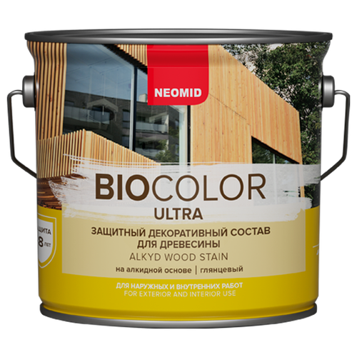 Neomid Bio Color Ultra Декоративный деревозащитный состав (сосна, 9 л) neomid bio color classic деревозащитный декоративный состав орегон 0 9 л