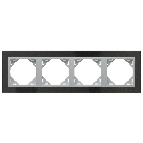 Рамка 4-постовая Efapel Logus 90 Petra натуральный гранит/алюминий 90940 TGA