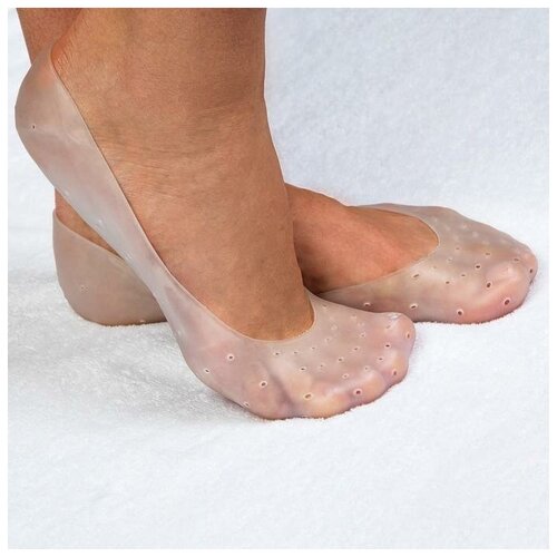 Носочки для педикюра носочки для педикюра силиконовые с лямкой р р l 39 41 роз пакет qf 9439059