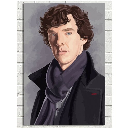 Картина по номерам Шерлок Sherlock (Бенедикт Камбербетч) - 9022 В 60x40 картина по номерам шерлок sherlock бенедикт камбербетч ватсон 9024 г 30x40