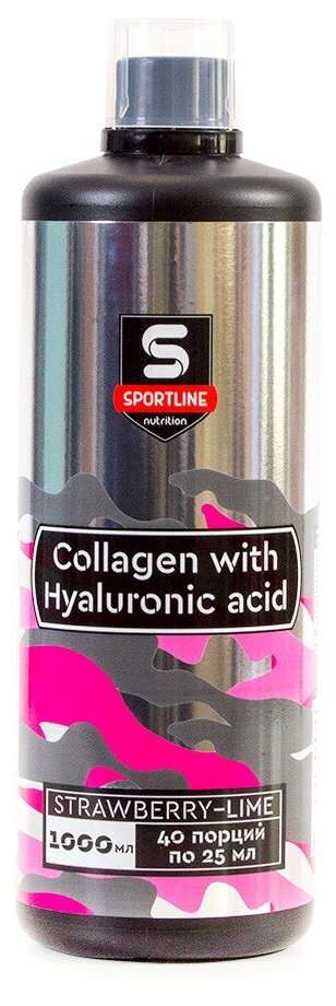Коллаген и гиалуроновая кислота концентрат SportLine Nutrition Collagen with Hyaluronic acid 1000ml (Апельсин с корицей)