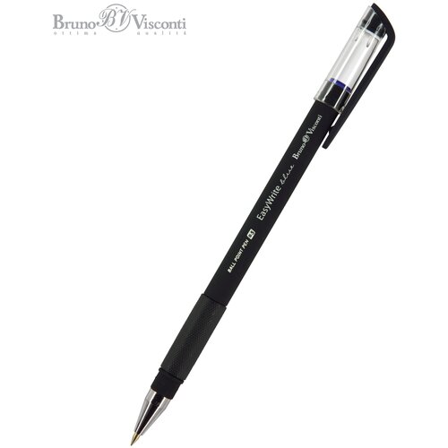 Ручкa BrunoVisconti, шариковая, 0.5 мм, синяя, EasyWrite. BLACK, Арт. 20-0051