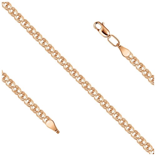 Цепь Красносельский Ювелирпром, красное золото, 585 проба, родирование, длина 55 см, средний вес 6.74 г