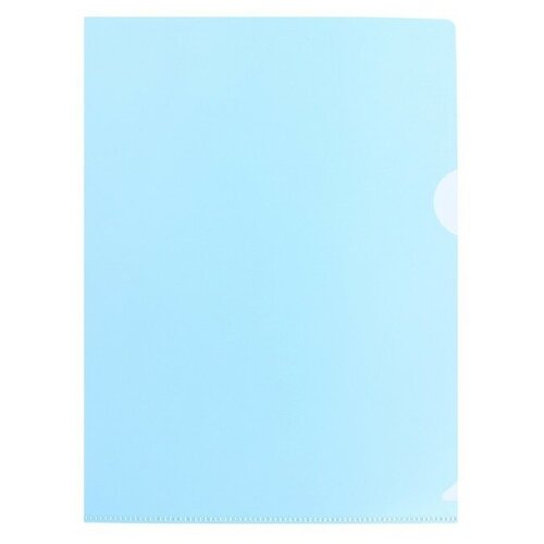 Папка-уголок, А5, 180 мкм, Calligrata, прозрачная, синяя папка уголок attache формат а5 синий в уп 20шт 150 мкм