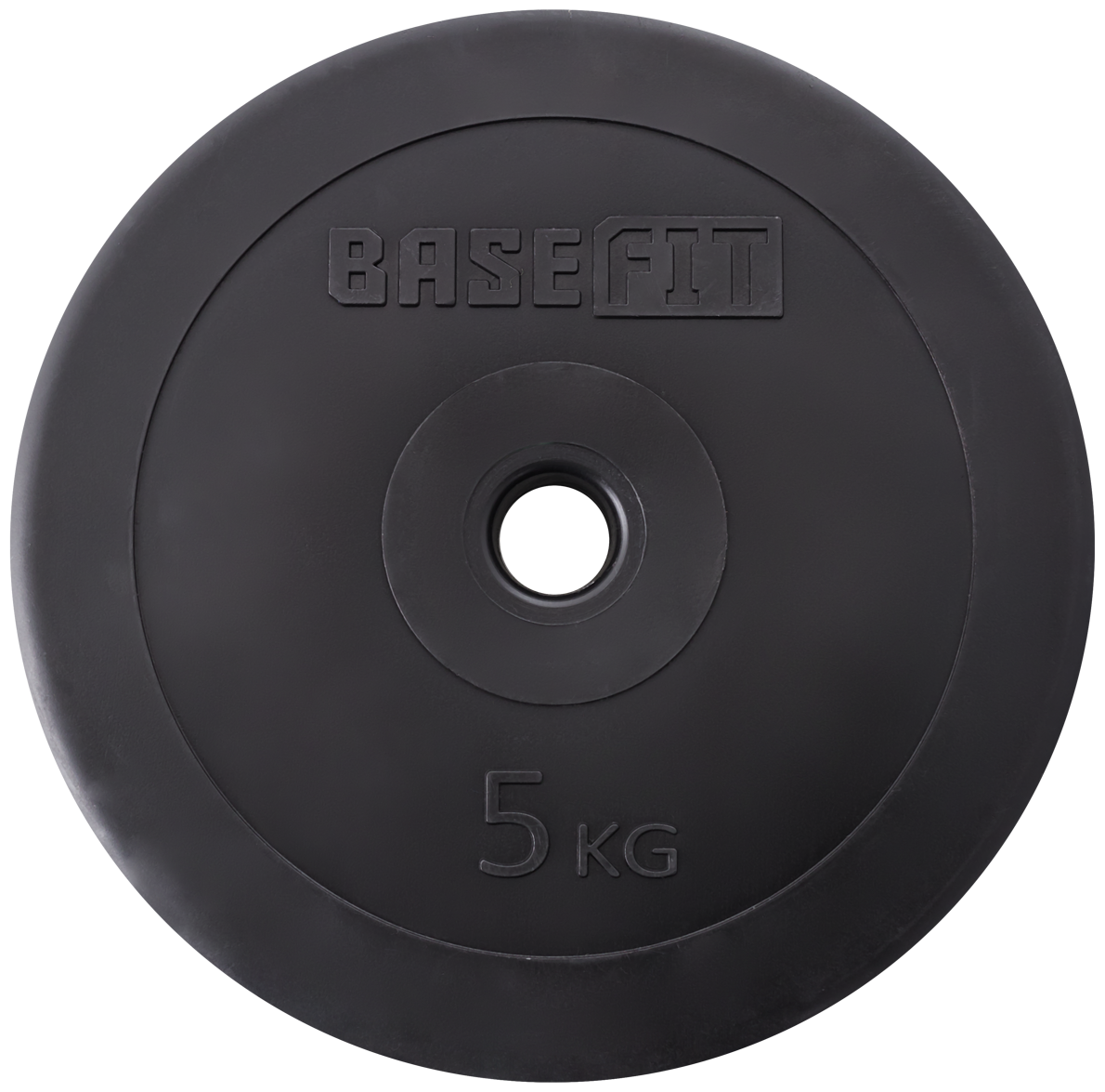 Диск пластиковый BASEFIT BB-203 5 кг, d=26 мм, черный