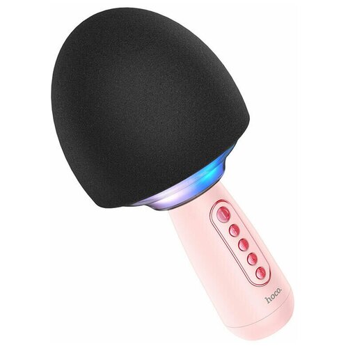 Беспроводной микрофон Hoco BK7 Cute karaoke microphone, розовый