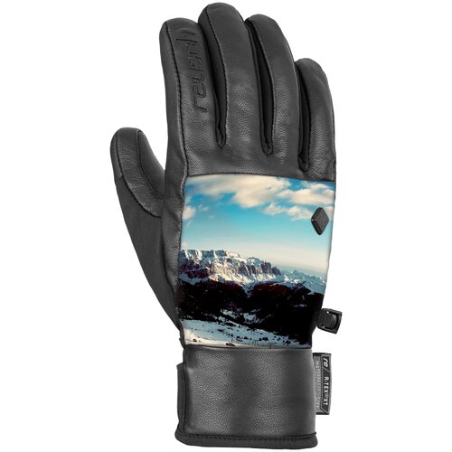 фото Перчатки reusch, размер 7.5, 9026 black/coloured mountain