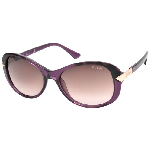 фото Солнцезащитные очки guess, овальные, оправа: пластик, градиентные, для женщин, фиолетовый