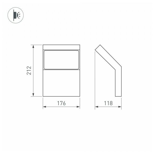 Уличный настенный светодиодный светильник Arlight LGD-Ecran-Wall-9W Warm3000 / - фото №4