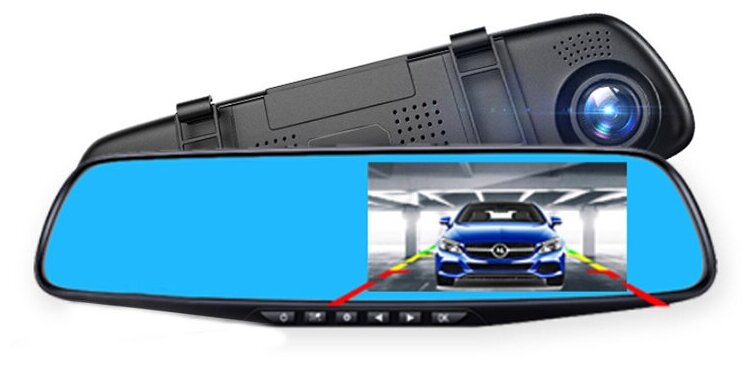 Автомобильный видеорегистратор с камерой Vehicle Blackbox DVR зеркало заднего вида с видеорегистратором диагональ экрана 35 дюйма