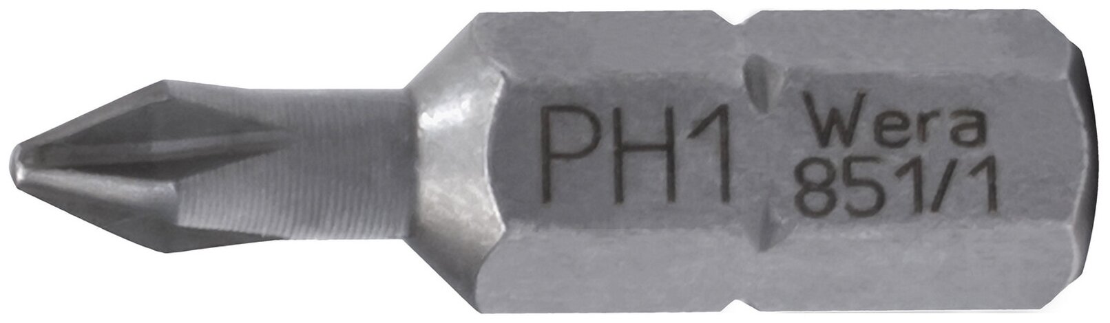 851/1 Z PH бита вязкая твёрдость хвостовик 1/4" C 6.3 PH 1 x 25 мм WERA (WE-072070)