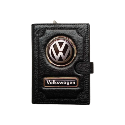 Обложка для автодокументов VOLKSWAGEN 1-6-605, черный