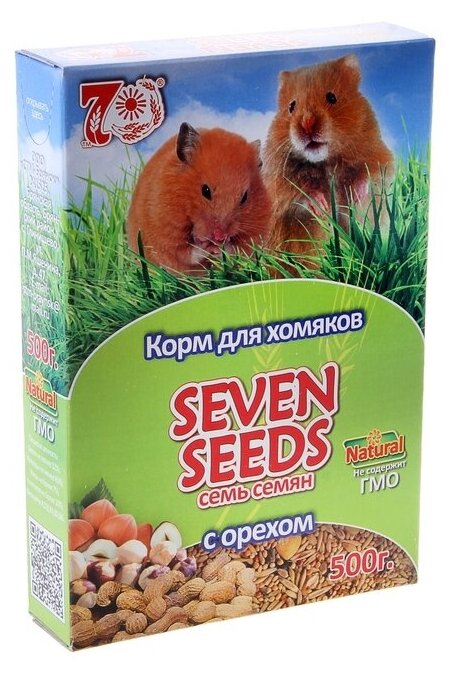 Seven Seeds Корм для хомяков Seven Seeds с орехами, 500 г