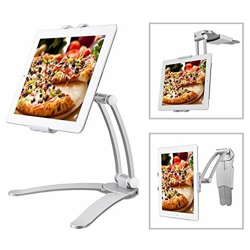 Держатель для планшетов и телефонов 2 в 1 Kitchen Mount Stand потолок-стена-стол LK-611, белый