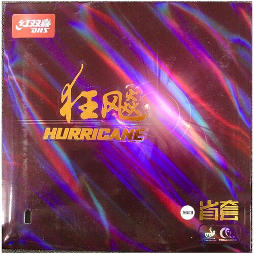 DHS Накладка DHS Hurricane 3 PROVINCIAL EDITION красный