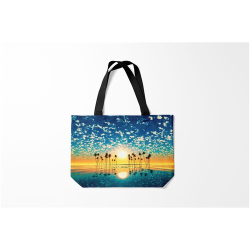 фото Сумка-шоппер / 46х35 см / тренды / тропики туристический рай burnettie