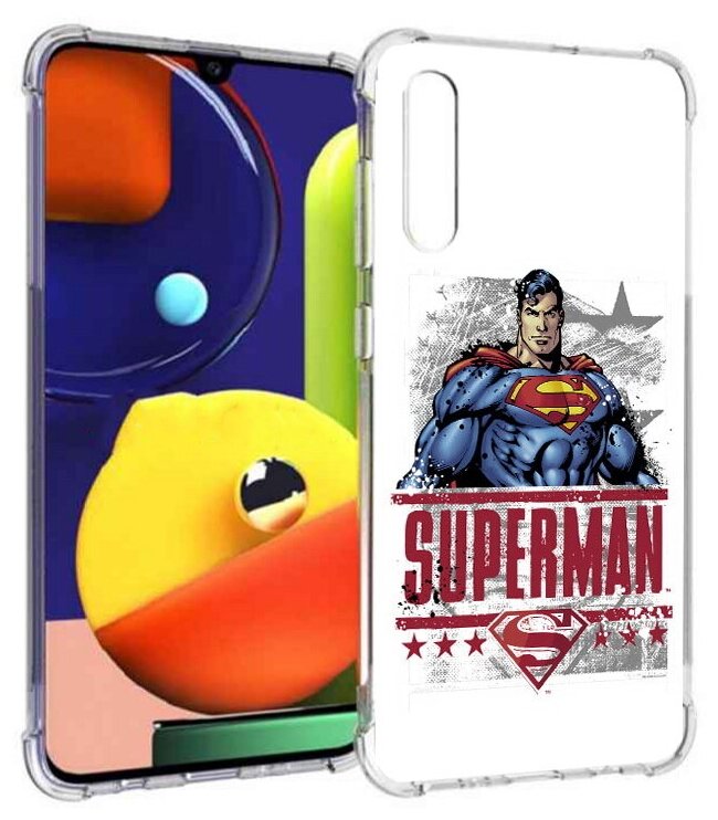 Чехол задняя-панель-накладка-бампер MyPads рисунок супермен для Samsung Galaxy A70/A70s SM-A705F (2019) противоударный