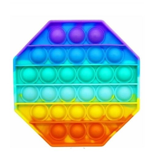 фото Игрушка-антистресс pop it радужный восьмиугольник нескучные игры