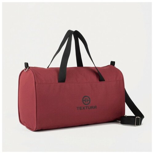 фото Сумка спортивная, отдел на молнии, без подклада, длинный ремень, цвет бордовый textura