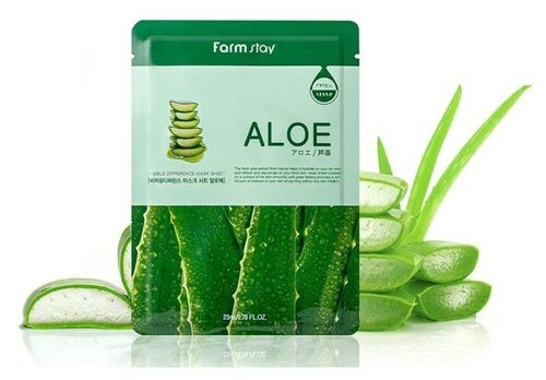 Маска тканевая для лица с экстрактом алоэ FarmStay Real Aloe Vera Essence Mask, 23 мл