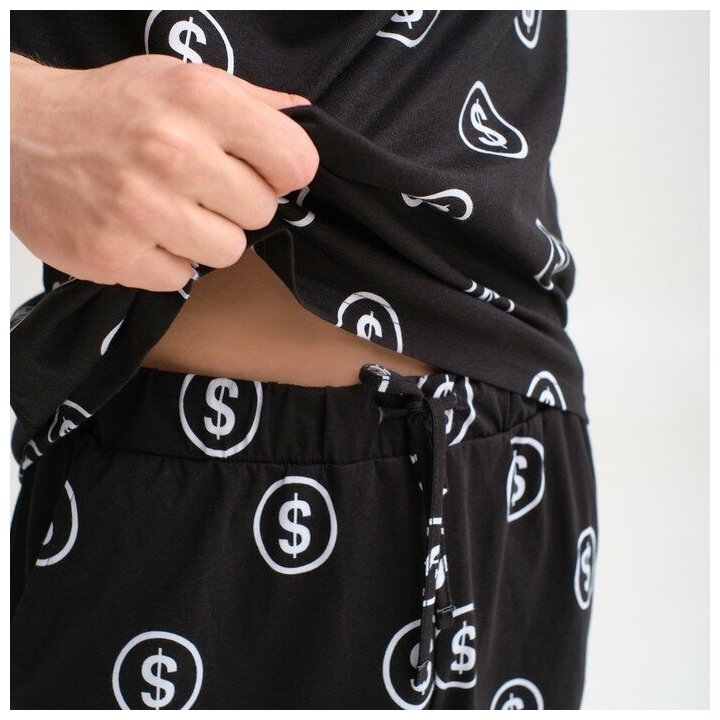 Пижама мужская KAFTAN "Money" р.56, черный - фотография № 9