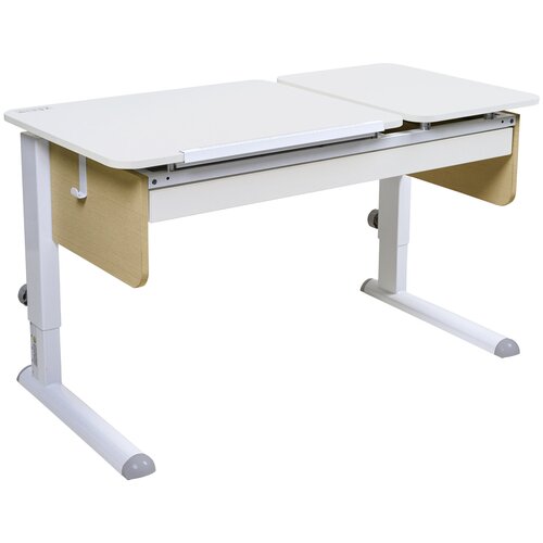 Стол детский Астек-Элара Твин-2 с ящиком 115x58 см белый/береза/белый