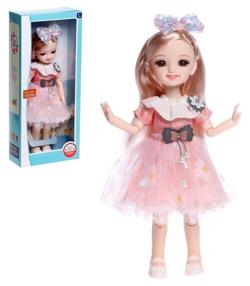 Кукла шарнирная «Алиса» в платье, микс