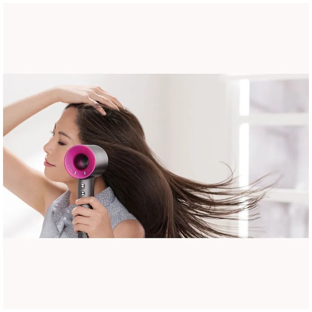 Супер фен для волос / Набор для укладки волос / Супер фен Super Hair Dryer с 5 насадками, серый металлик - фотография № 4