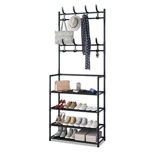 Вешалка для Одежды New Simple Floor Clothes Rack 80х29,5х152см Черная, напольная вешалка для одежды , вешалка для хранения обуви , вешалка для шкафа