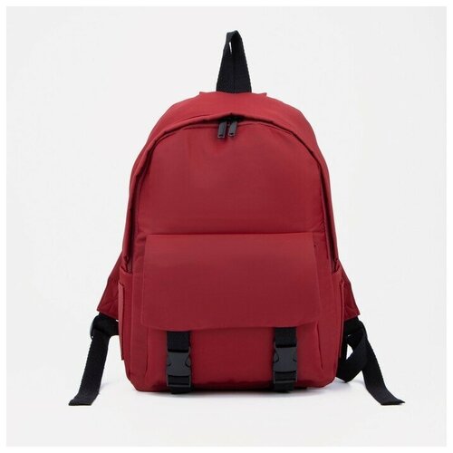 Рюкзак молодёжный из текстиля, 4 кармана, цвет красный