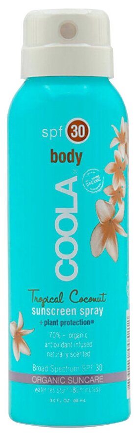 Солнцезащитный спрей COOLA Suncare для тела Body Sunscreen Spray Tropical Coconut SPF30