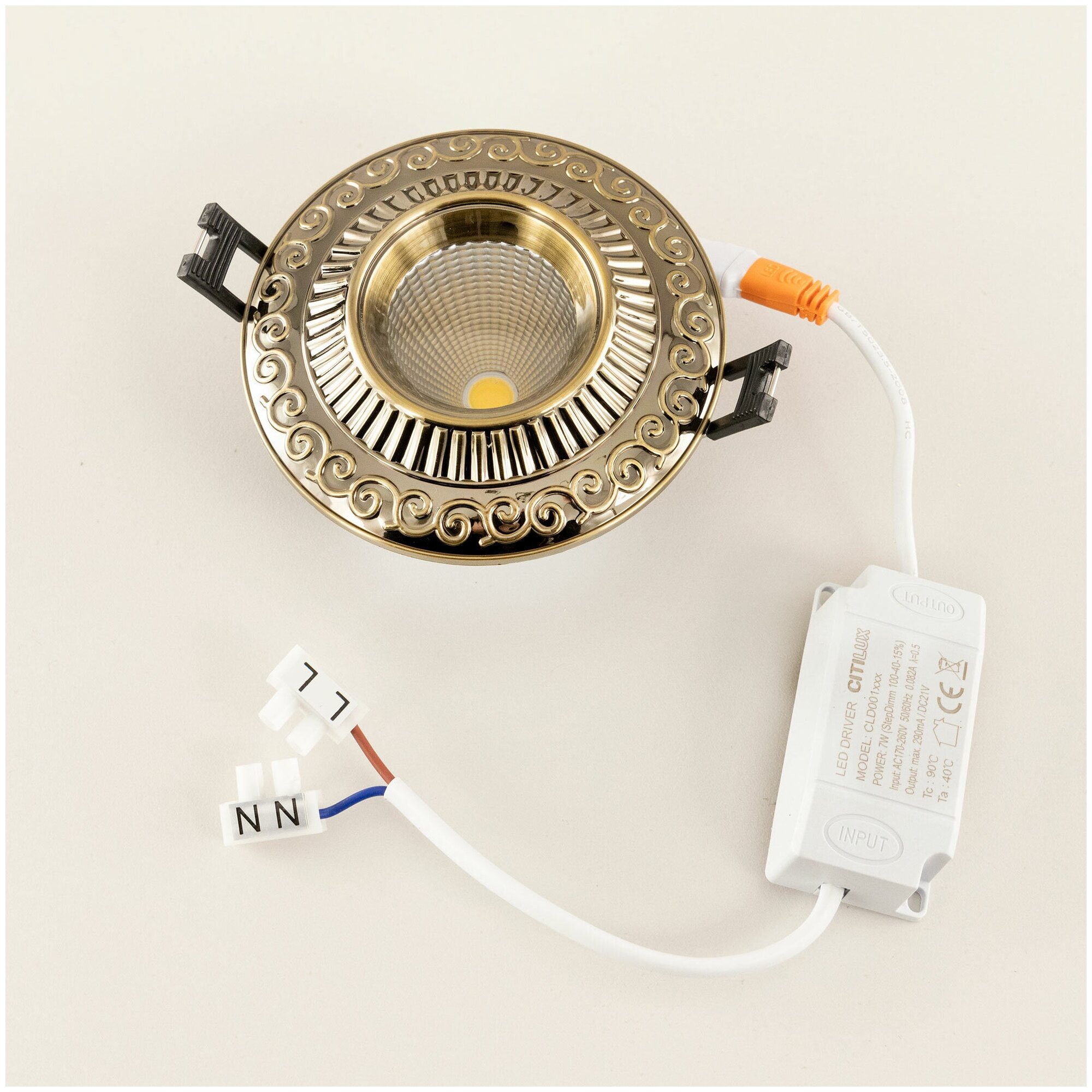 Встраиваемый светильник светодиодный Citilux Боска CLD041NW3 бронзовый - фотография № 7