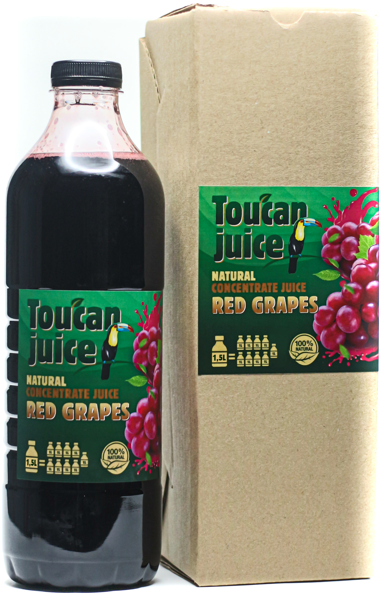 Toucan juice концентрированный сок Красного винограда 1,5л.