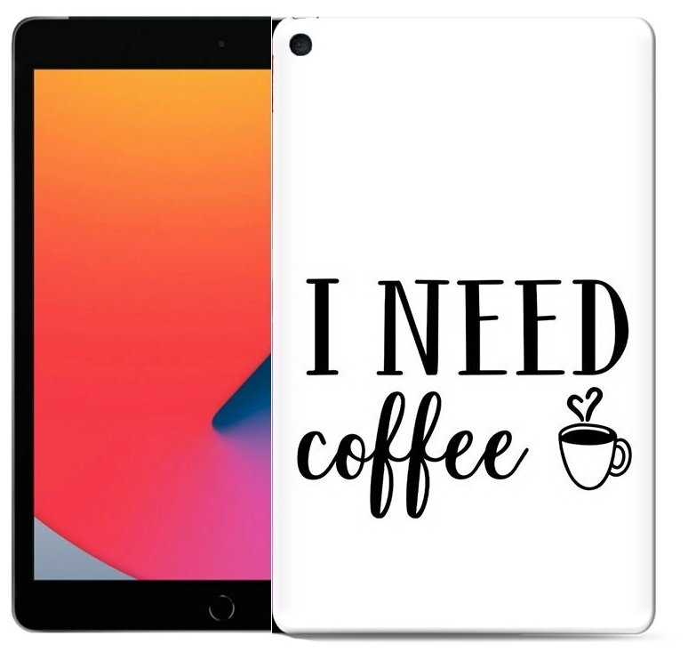Чехол задняя-панель-накладка-бампер MyPads Мне нужен кофе для iPad mini 5 7.9 (2019)-A2133/A2124/A2126/A2125 противоударный