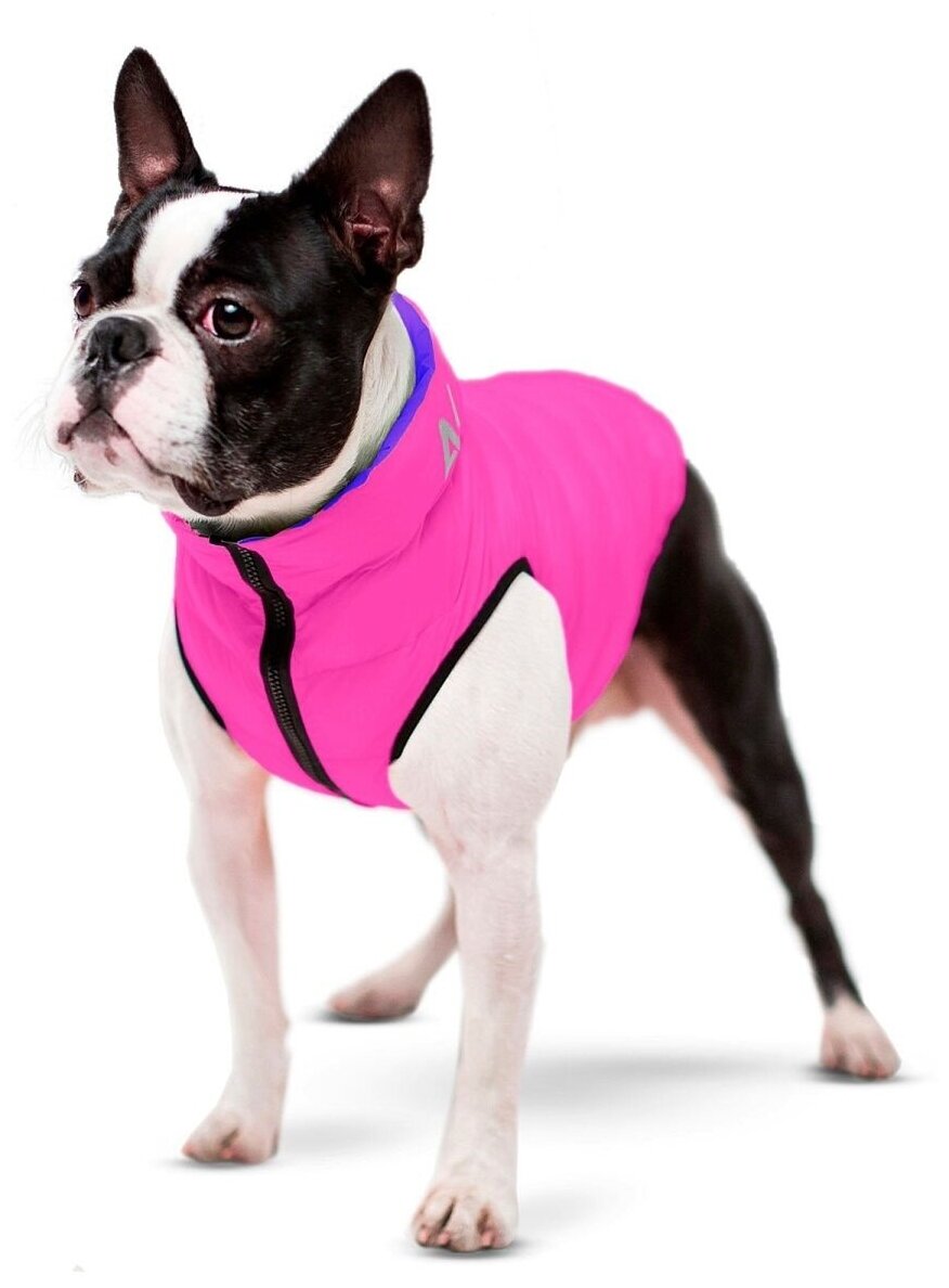 Курточка для собак AiryVest двусторонняя, размер L 65, розово-фиолетовая - фотография № 1
